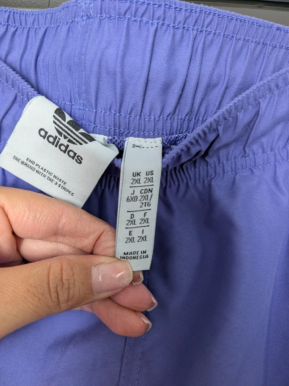 adidas Lavender Trefoil Athletic Shorts